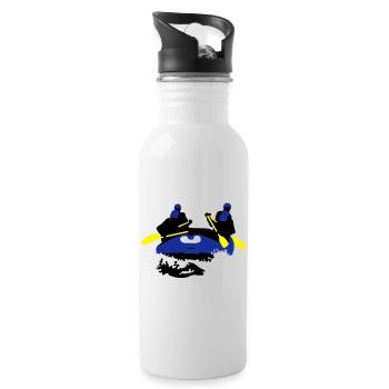 Rafting - Trinkflasche mit integriertem Trinkhalm - Weiß - Rechts