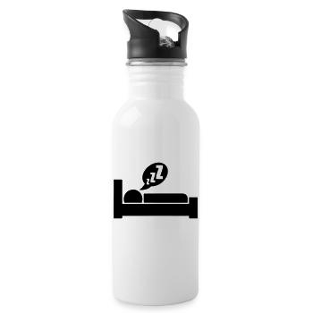icon dormir sommeil logo symbole 312 - Gourde avec paille intégrée - blanc - Droite