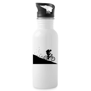 VTT - Gourde avec paille intégrée - blanc - Droite