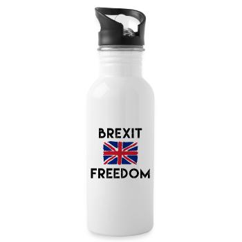 Brexit, support brexit, brexit t shirts, brexit ho - Water bottle with straw - white - Right