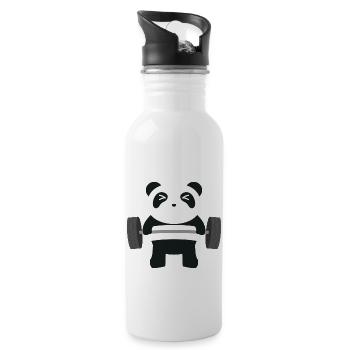 Panda - Water bottle with straw - white - Right