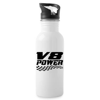 V8 - Gourde avec paille intégrée - blanc - Droite