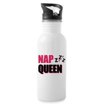 Gay Nap : slogan pour la détente - Gourde avec paille intégrée - blanc - Droite