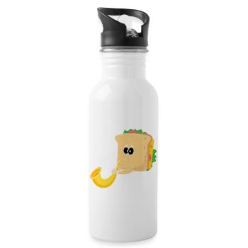 Saxophoniste Saxophone Fromage Musiciens - Gourde avec paille intégrée - blanc - Droite