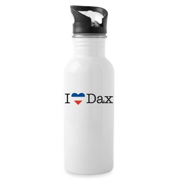 I love Dax - Trinkflasche mit integriertem Trinkhalm - Weiß - Rechts