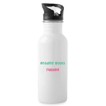 The Only Thing I Like More Than Reading Books - Water bottle with straw - white - Right