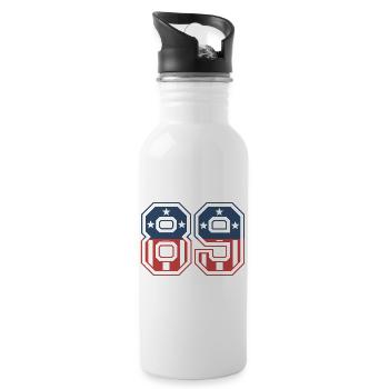 Numéro 89 États-Unis - Gourde avec paille intégrée - blanc - Droite