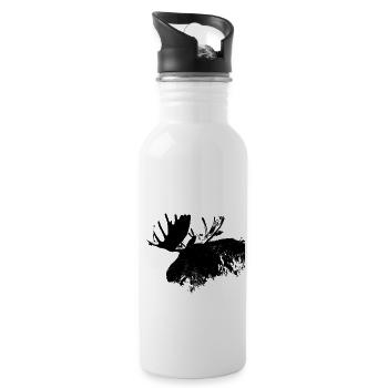 Moose - Water bottle with straw - white - Right