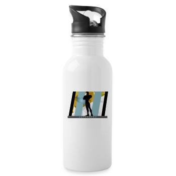 SUPERHERO BOY - Water bottle with straw - white - Right
