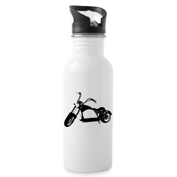 E-Chopper - Trinkflasche mit integriertem Trinkhalm - Weiß - Rechts