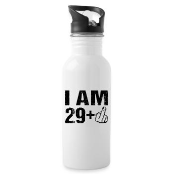 Je sur le 29+ anniversaire Humour 30 ans - Gourde avec paille intégrée - blanc - Droite