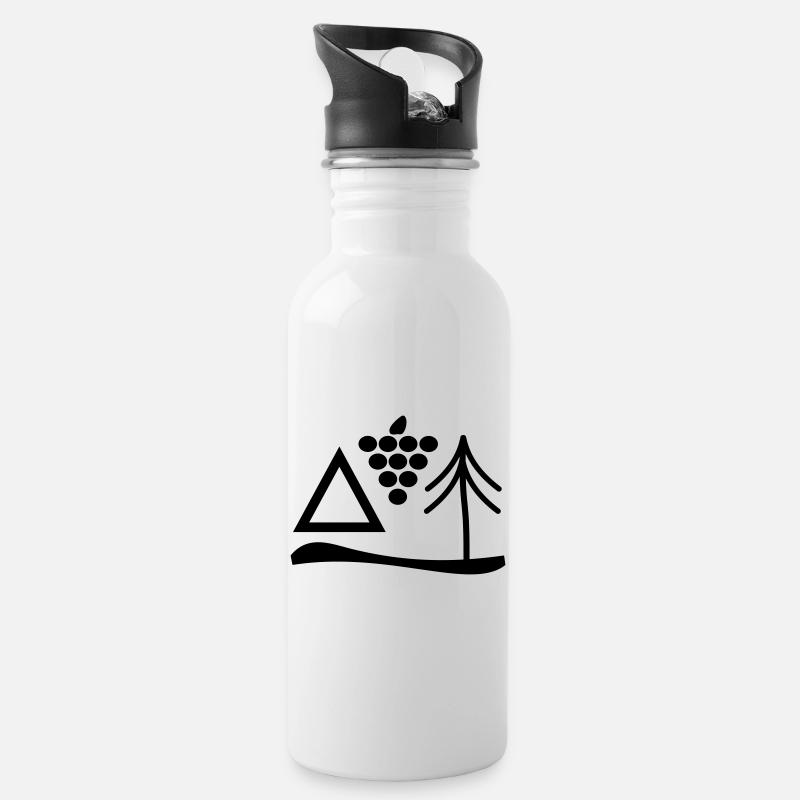 Timeout - Water bottle with straw - white