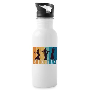 Bauchtanz Bauchtänzerin Tänzerin Geschenk - Trinkflasche mit integriertem Trinkhalm - Weiß - Rechts