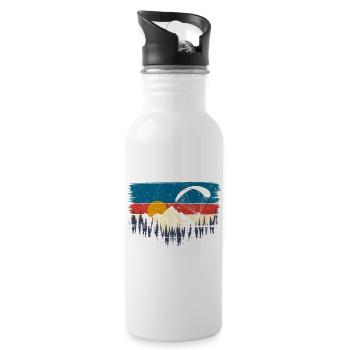 Sunset Ridge Paragliding Vista - Water bottle with straw - white - Right