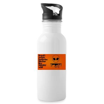 Alien Jugendwörter Motiv - Trinkflasche mit integriertem Trinkhalm - Weiß - Rechts