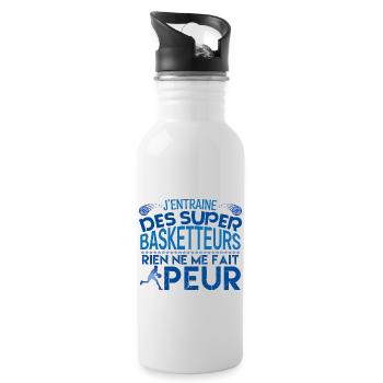 Basketball coach Cadeau coach Basketball ! - Gourde avec paille intégrée - blanc - Droite