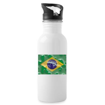 Brazil - Water bottle with straw - white - Right