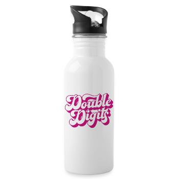 Cadeau de 10e anniversaire, 10 ans, pour garçons et filles - Gourde avec paille intégrée - blanc - Droite