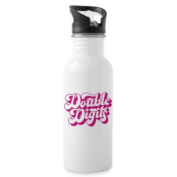 Cadeau de 10e anniversaire, 10 ans, pour garçons et filles - Gourde avec paille intégrée - blanc - Droite