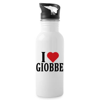 T-Shirt Ich liebe Giobbe T-Shirt Geschenkidee - Trinkflasche mit integriertem Trinkhalm - Weiß - Rechts