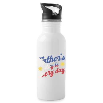 Philippines Filipino Father Dad Daddy I Gift - Gourde avec paille intégrée - blanc - Droite