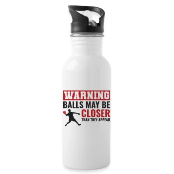 Völkerball Spieler Trainer Team Sport Lustig - Trinkflasche mit integriertem Trinkhalm - Weiß - Rechts