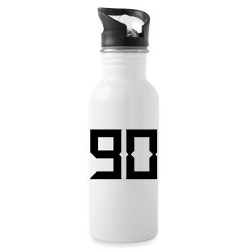90. HAPPY BIRTHDAY. HAPPY BIRTHDAY - Water bottle with straw - white - Right