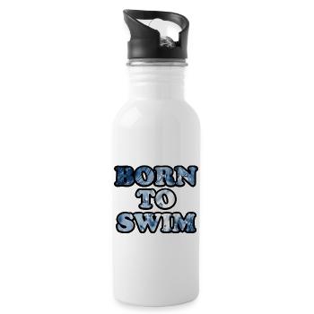 Triathlon Natation Bike Run Marathon - Gourde avec paille intégrée - blanc - Droite