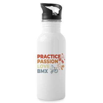 BMX Motivation - Water bottle with straw - white - Right
