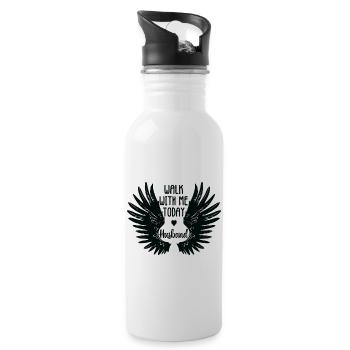 Walk With Me Today Husband - Trinkflasche mit integriertem Trinkhalm - Weiß - Rechts