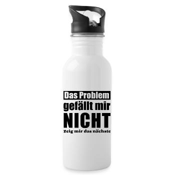 Das Problem gefällt mir nicht zeig mir das nächste - Trinkflasche mit integriertem Trinkhalm - Weiß - Rechts