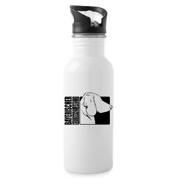 Bayerischer Gebirgsschweisshund Profil Hunde Hund - Trinkflasche mit integriertem Trinkhalm - Weiß - Rechts