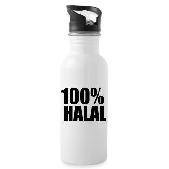 Halal - Water bottle with straw - white - Right