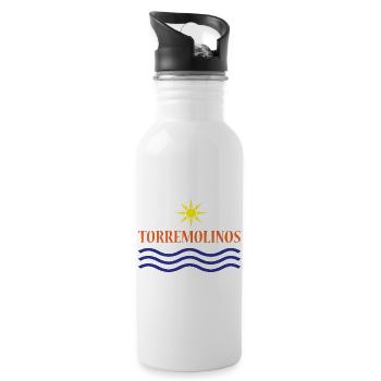 TORREMOLINOS-Eau du Soleil+Texte - Gourde avec paille intégrée - blanc - Droite