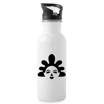 Clown - Trinkflasche mit integriertem Trinkhalm - Weiß - Rechts