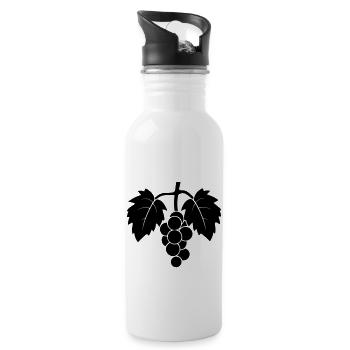 Grape - Water bottle with straw - white - Right