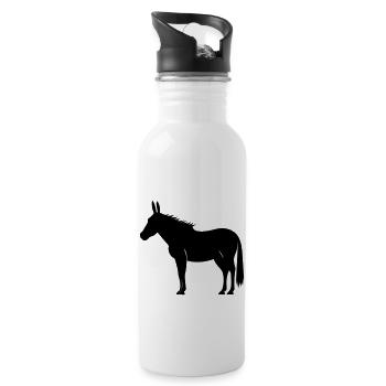 Esel - Trinkflasche mit integriertem Trinkhalm - Weiß - Rechts