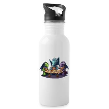 Dragon Dice Roleplay Group RPG Shirt - Water bottle with straw - white - Right