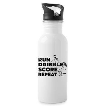 Run Dribble Score Repeat - Water bottle with straw - white - Right
