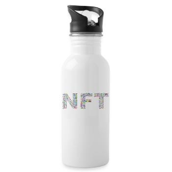 NFT Text - Water bottle with straw - white - Right
