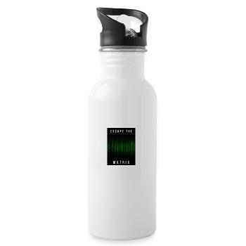 Escape Matrix - Trinkflasche mit integriertem Trinkhalm - Weiß - Rechts