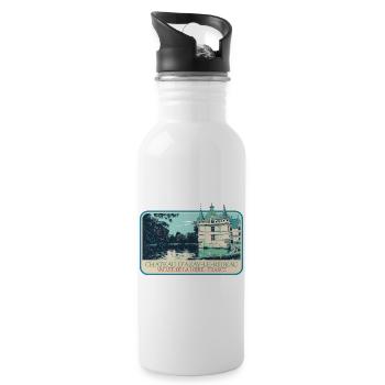 Château d'Azay-le-Rideau, Loire-Tal - Trinkflasche mit integriertem Trinkhalm - Weiß - Rechts