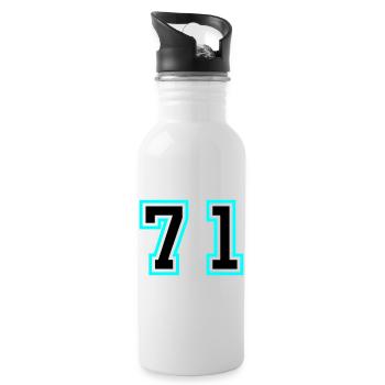 71 Number Symbol - Water bottle with straw - white - Right