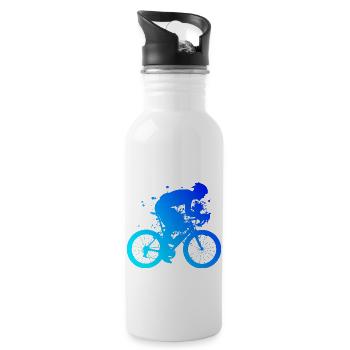 Vélo de route pour hommes Vélo de route Vélo de route pour femmes - Gourde avec paille intégrée - blanc - Droite