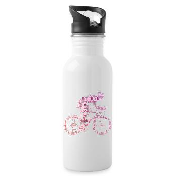 Women's Road Bike Road Bike Men's Road Bike Road Bike - Water bottle with straw - white - Right