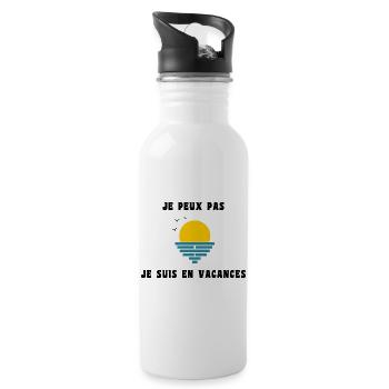 DAD. GRANDPA. FATHER'S DAY. MISTRESS. MASTER - Water bottle with straw - white - Right