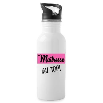 MISTRESS. THANK YOU. THANK YOU MISTRESS. MISTRESS - Water bottle with straw - white - Right