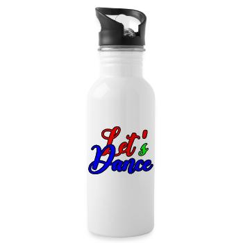 Swinging Dance Line T-Shirt - Water bottle with straw - white - Right