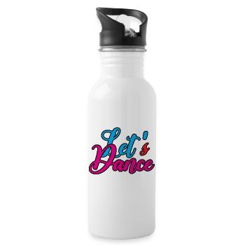 Cheerful dance design with color splendor - Water bottle with straw - white - Right