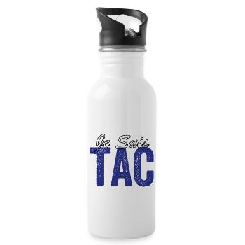 I'm TAC , ICT and TAC , funny duo - Water bottle with straw - white - Right